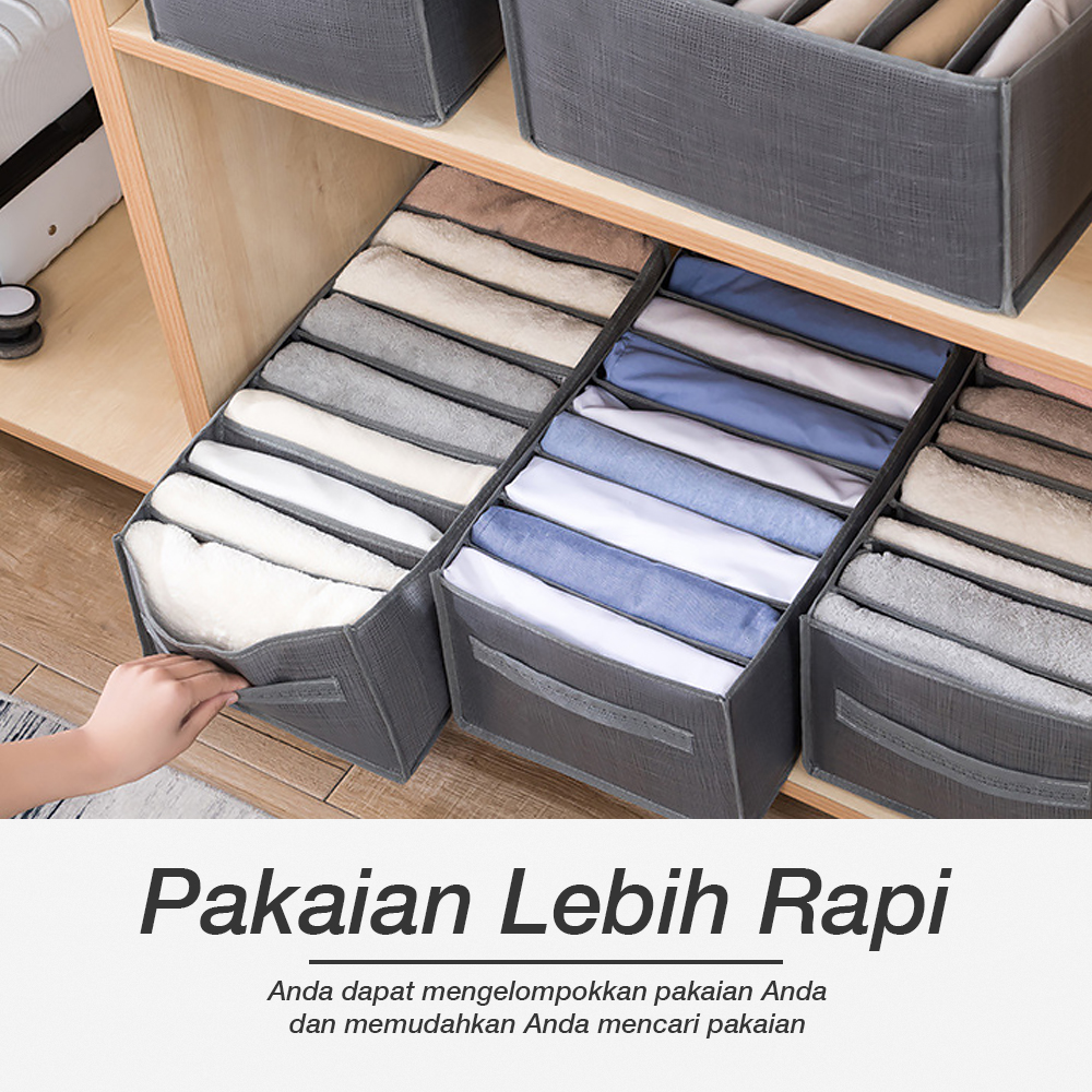 NUHA Kotak Sekat Pakaian Storage Drawer Divider Box 9 Grid - HS-9 Gambar produk NUHA Kotak Sekat Pakaian Storage Drawer Divider Box 9 Grid - HS-9