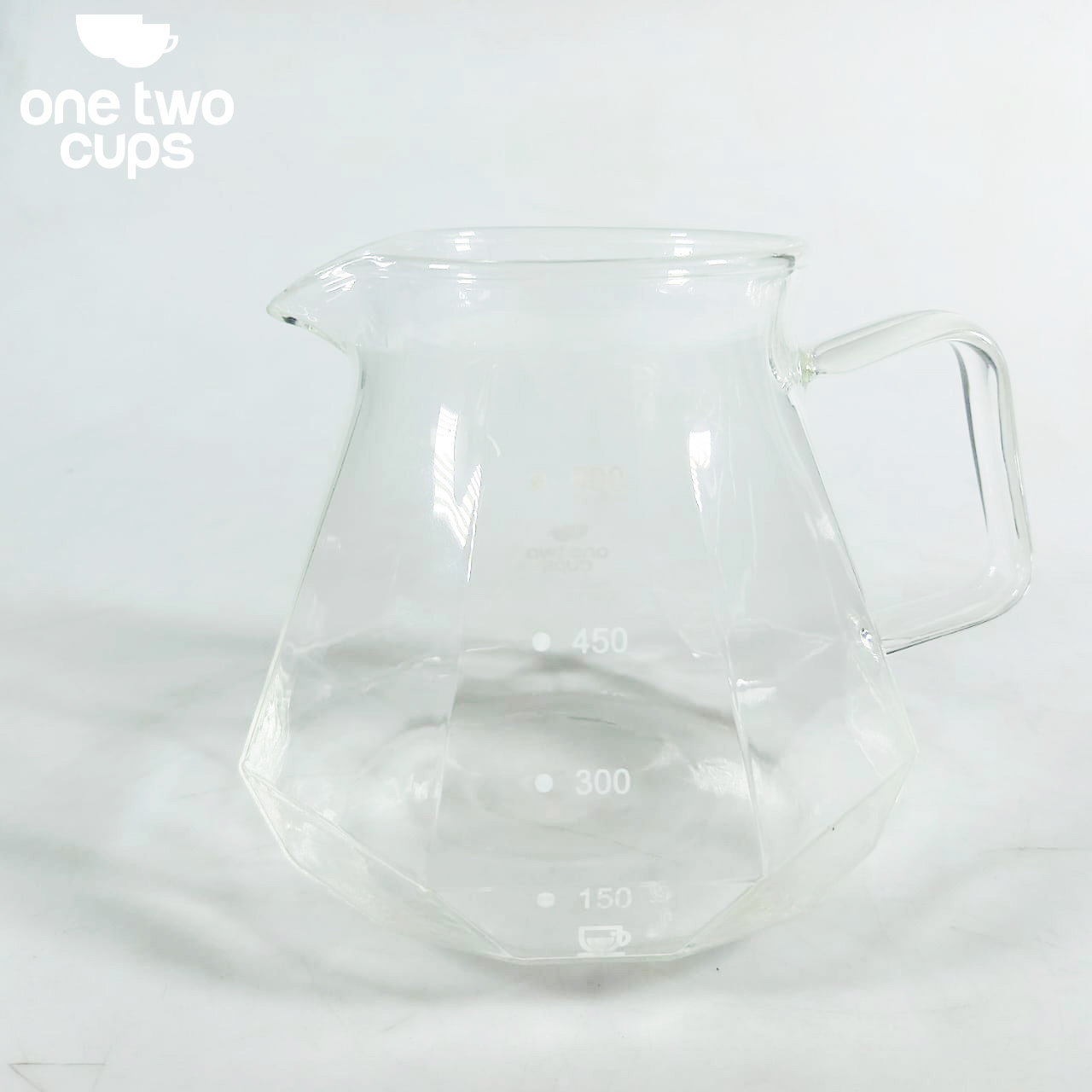 One Two Cups Teko Kopi Coffee Server V60 Drip Kaca Borosilikat 600ml - LCS38 Gambar produk One Two Cups Teko Kopi Coffee Server V60 Drip Kaca Borosilikat 600ml - LCS38