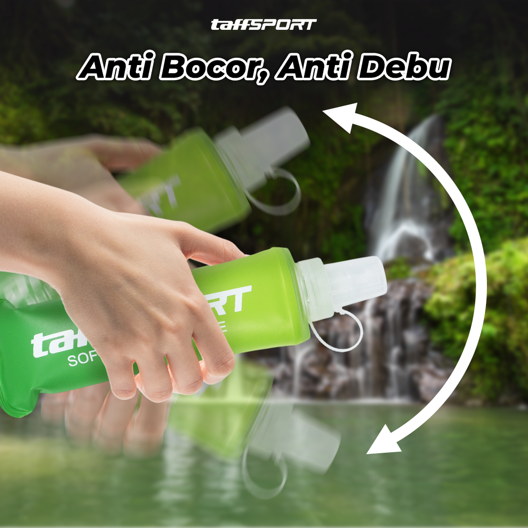 TaffSPORT Botol Minum Soft Flask Foldable Sport Water TPU 250ml - TF-25 Gambar produk TaffSPORT Botol Minum Soft Flask Foldable Sport Water TPU 250ml - TF-25