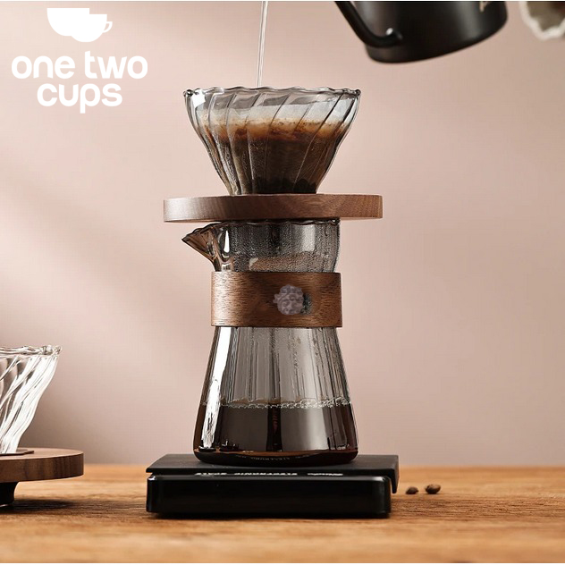 One Two Cups Teko Kopi Pour Over Coffee Server Glass Carafe 500ml - FM-5ML2 Gambar produk One Two Cups Teko Kopi Pour Over Coffee Server Glass Carafe 500ml - FM-5ML2