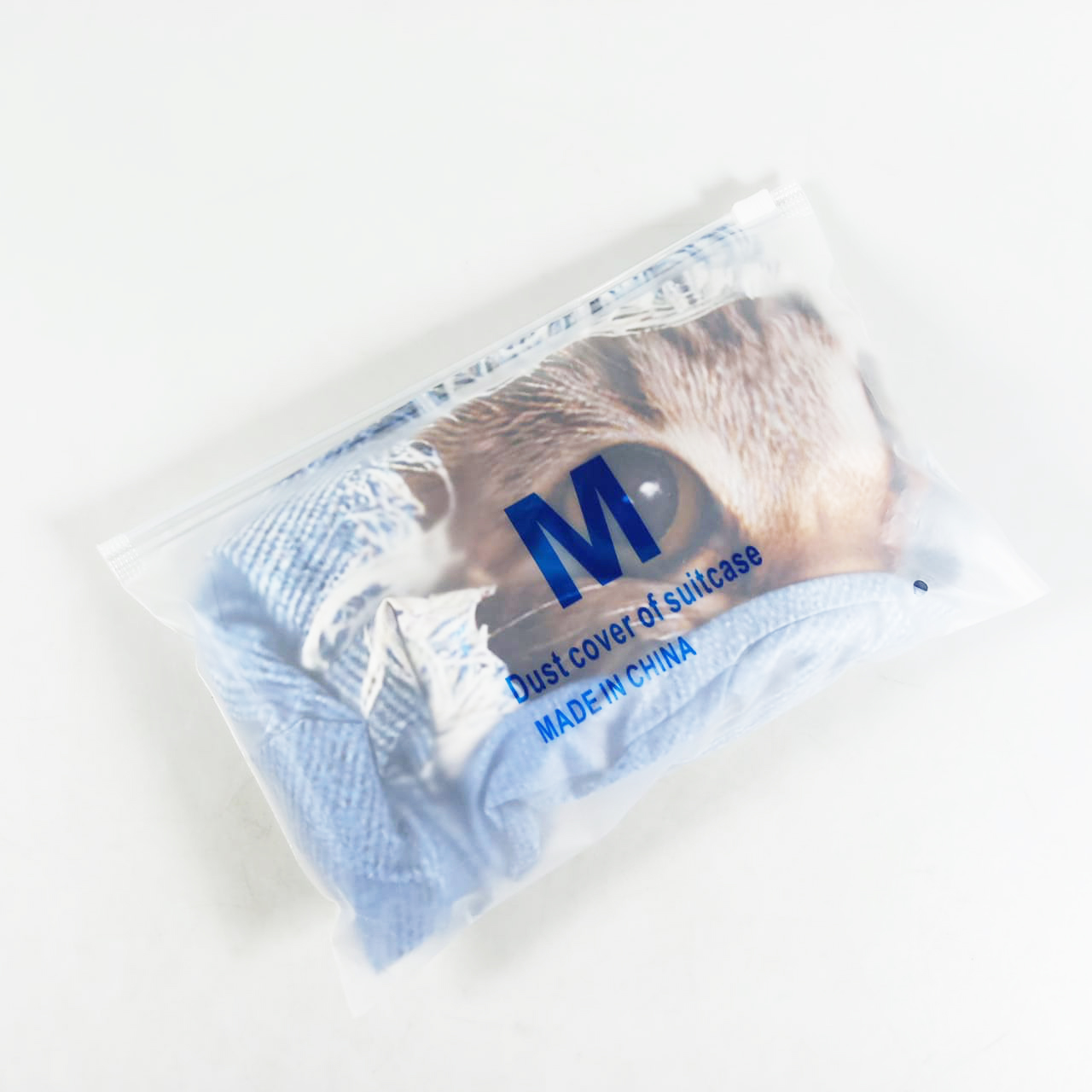 TravGuard Sarung Koper Elastis Polyester Spandex Suitcase Cover M Denim Broken Cat - H-22 Gambar produk TravGuard Sarung Koper Elastis Polyester Spandex Suitcase Cover M Denim Broken Cat - H-22