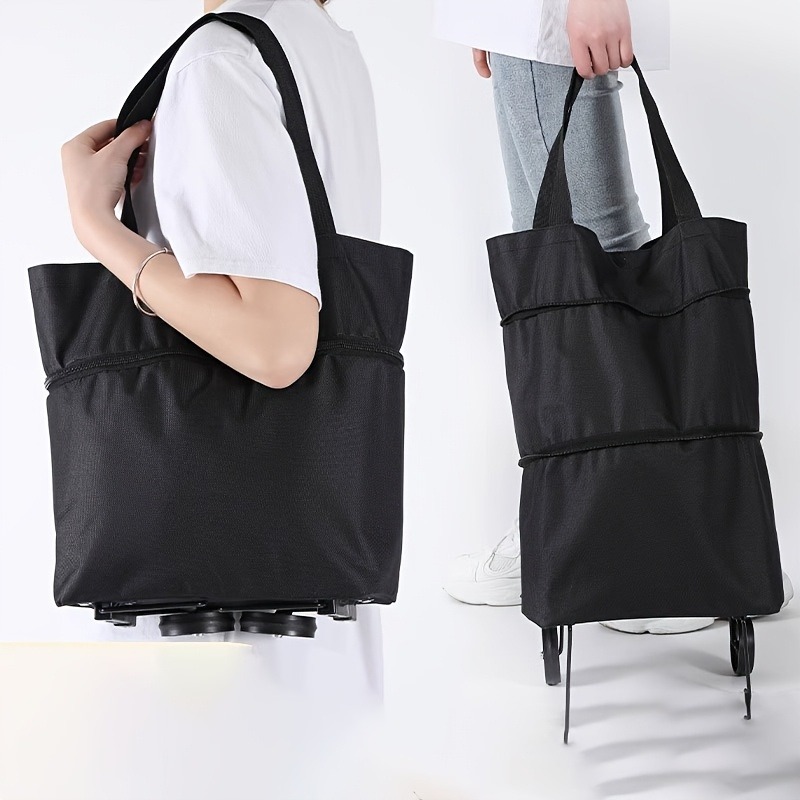 Gambar produk SAKU Troli Belanja Lipat Grocery Shopping Cart Foldable Oxford Fabric - SK-60