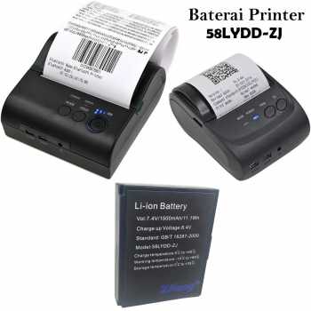 Gambar produk Baterai Printer ZJiang Mini Bluetooth Thermal 5805 5802 5807 1500mAh - 58LYDD-ZJ