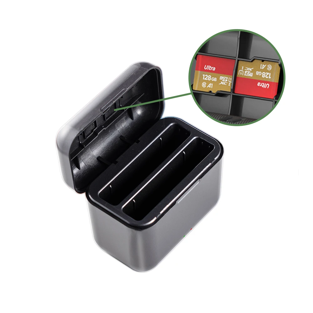 COOLSHOW Charger Baterai Kamera Fast Charging for insta360 X5 - CS360 Gambar produk COOLSHOW Charger Baterai Kamera Fast Charging for insta360 X5 - CS360