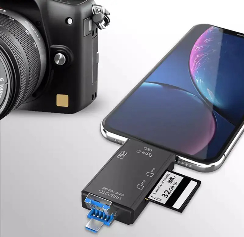 Gambar produk Elough Card Reader 6in1 Type C Micro USB 3.0 OTG SD MicroSD - EL-61