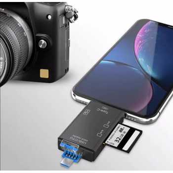 Gambar produk Elough Card Reader 6in1 Type C Micro USB 3.0 OTG SD MicroSD - EL-61