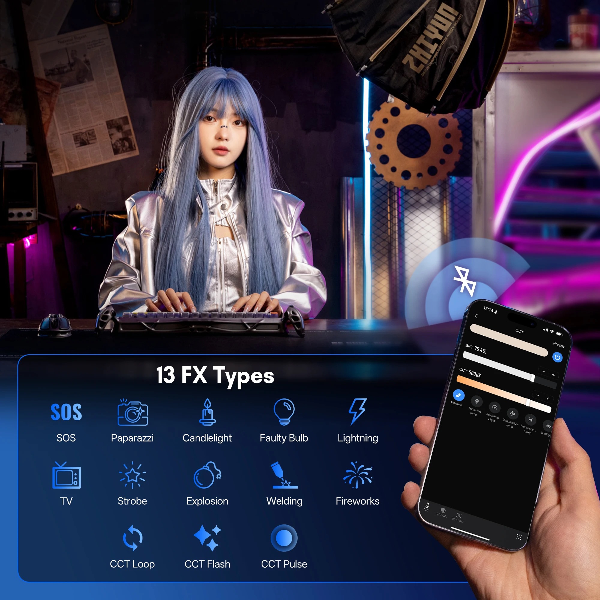 ZHIYUN CINEPEER Lampu Studio Pocket Fill Light RGB COB LED 50 W - CX50 RGB Gambar produk ZHIYUN CINEPEER Lampu Studio Pocket Fill Light RGB COB LED 50 W - CX50 RGB