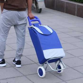 Gambar produk SAKU Troli Belanja Lipat Gocery Cart Luggage Handcraft 35x28x97cm - SK-50