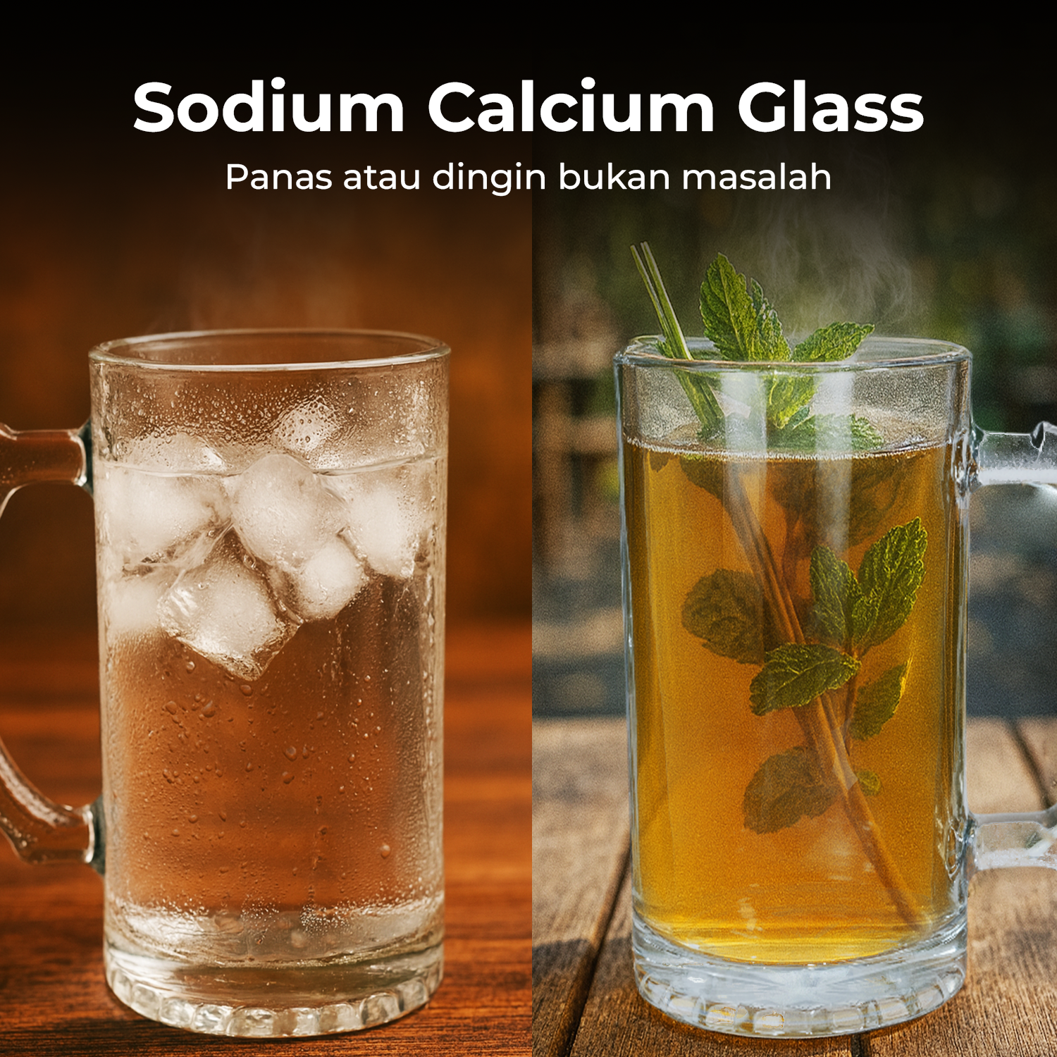 TREDO Gelas Mug Bir Beer Sodium Calcium Glass Drilled Bottom Cup 500ml - T515 Gambar produk TREDO Gelas Mug Bir Beer Sodium Calcium Glass Drilled Bottom Cup 500ml - T515