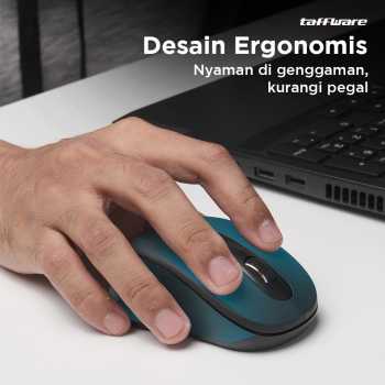 Gambar produk Taffware Mouse Bluetooth Wireless Optical Ergonomic Design 1600DPI - PWM-601