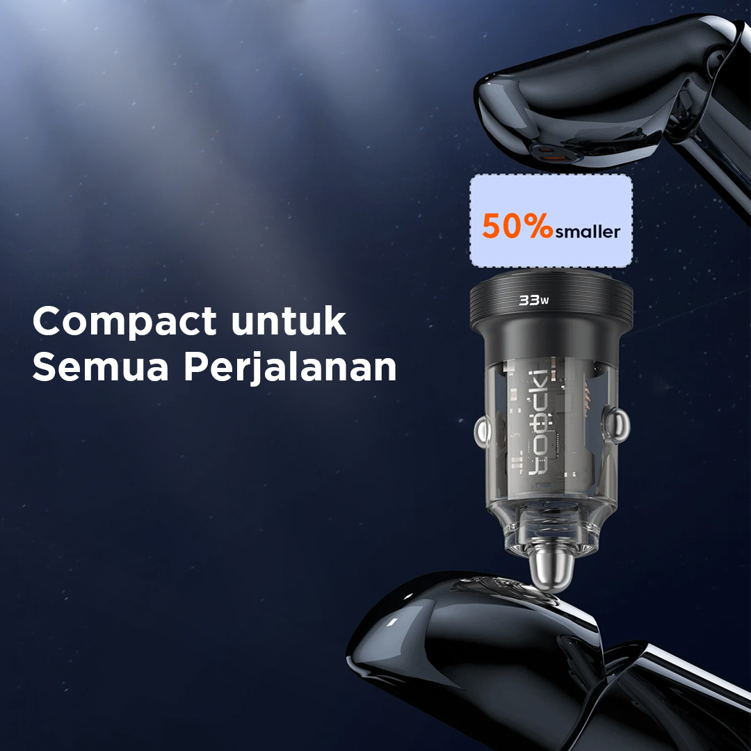 Toocki Car Charger Mobil Fast Charging PD QC 3.0 USB Type C Port 33W - TCCAC-WR01 Gambar produk Toocki Car Charger Mobil Fast Charging PD QC 3.0 USB Type C Port 33W - TCCAC-WR01