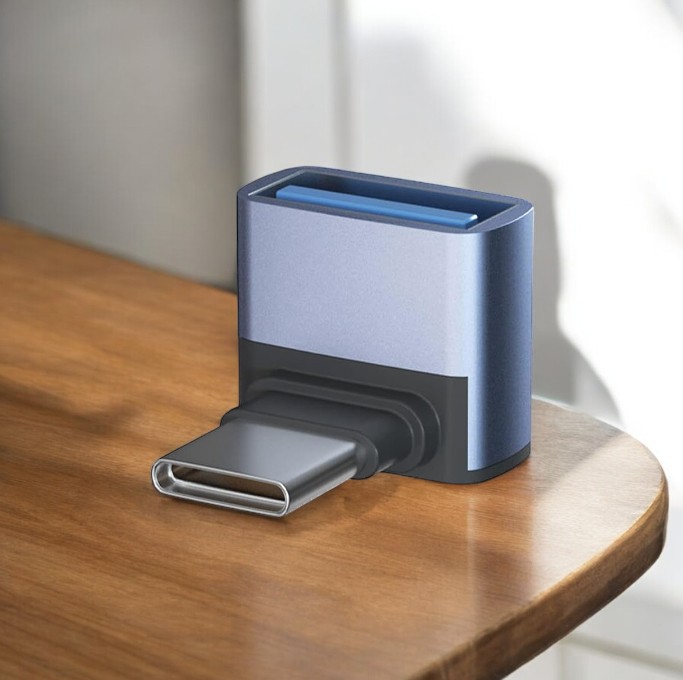 SUPT OTG USB 3.1 to Type C Elbow High Speed Adapter Aluminium Alloy - ST2 Gambar produk SUPT OTG USB 3.1 to Type C Elbow High Speed Adapter Aluminium Alloy - ST2