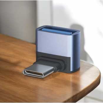 Gambar produk SUPT OTG USB 3.1 to Type C Elbow High Speed Adapter Aluminium Alloy - ST2