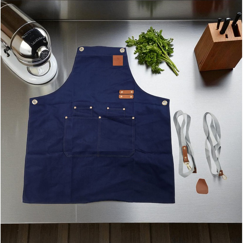 One Two Cups Celemek Masak Apron Anti Air dengan Kantong - SP01 Gambar produk One Two Cups Celemek Masak Apron Anti Air dengan Kantong - SP01