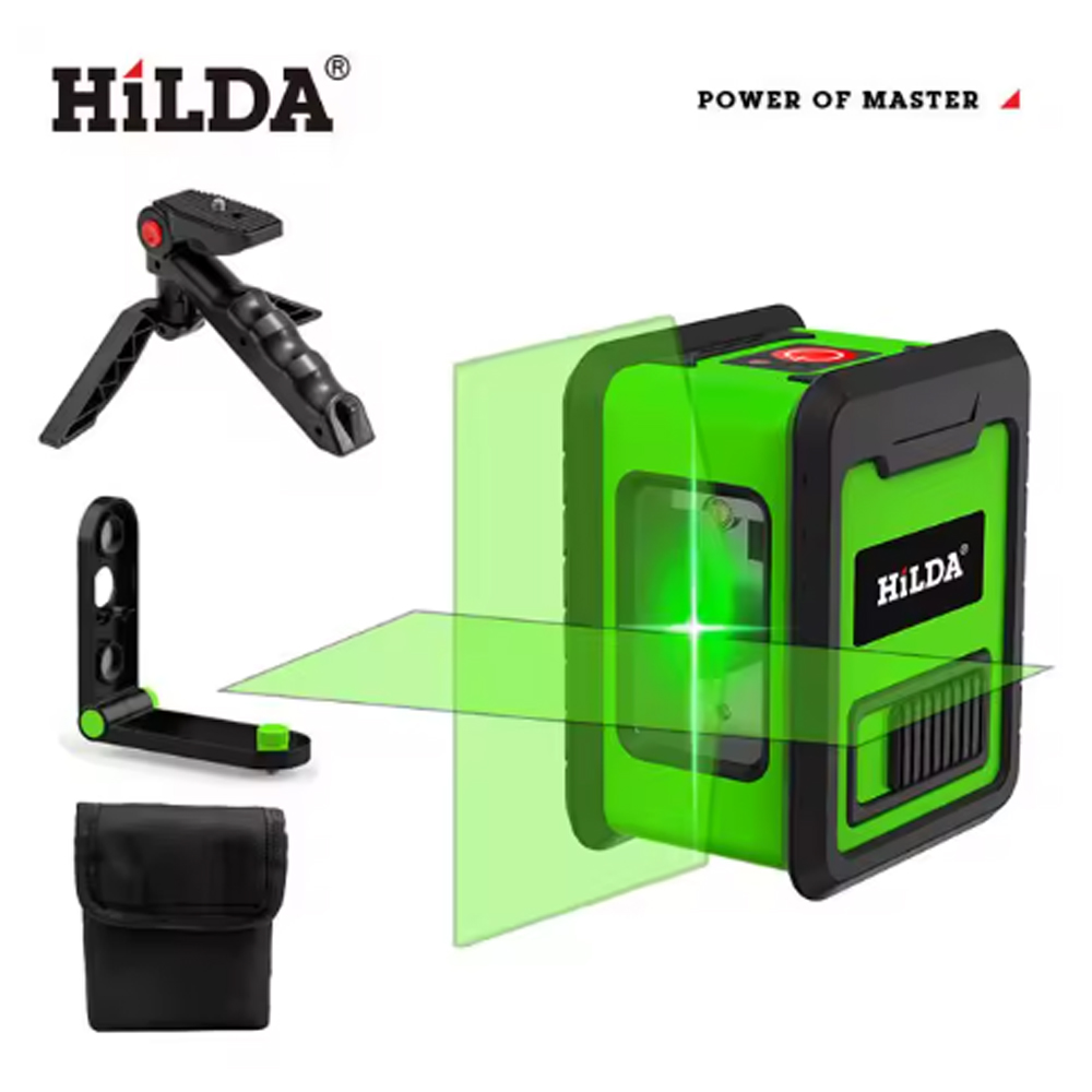 HILDA Laser Level Self Leveling 2 Line 360 Degree Waterproof IP54 - LS219 Gambar produk HILDA Laser Level Self Leveling 2 Line 360 Degree Waterproof IP54 - LS219