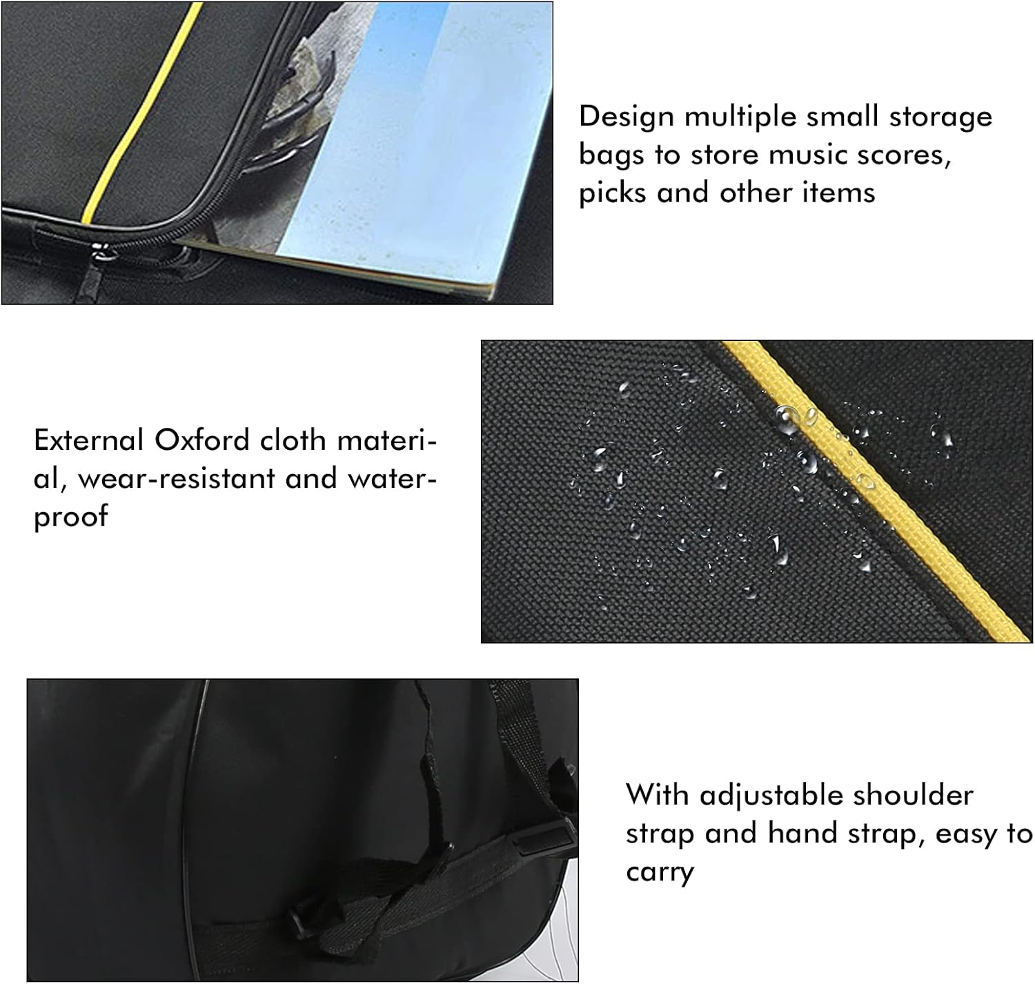 TaffSTUDIO Tas Gitar Oxford Guitar Bag Double Strap 40-41 Inch - XAZ5 Gambar produk TaffSTUDIO Tas Gitar Oxford Guitar Bag Double Strap 40-41 Inch - XAZ5