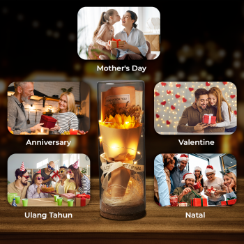 Gambar produk AINYROS Lampu Bunga Dekorasi LED Eternal Flower Dome Glass Cover Sunflower - AN2185