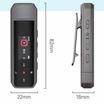 Gambar produk RUIZU MP3 Digital Audio Player Bluetooth Type C Plug Pedometer 64GB - X80