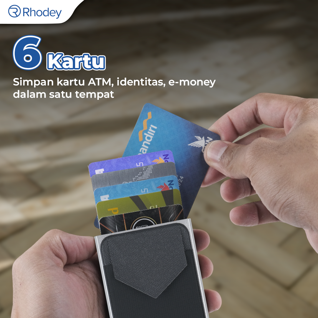 Rhodey Dompet Kartu Slim Slider Aluminium Anti RFID - G883 Gambar produk Rhodey Dompet Kartu Slim Slider Aluminium Anti RFID - G883