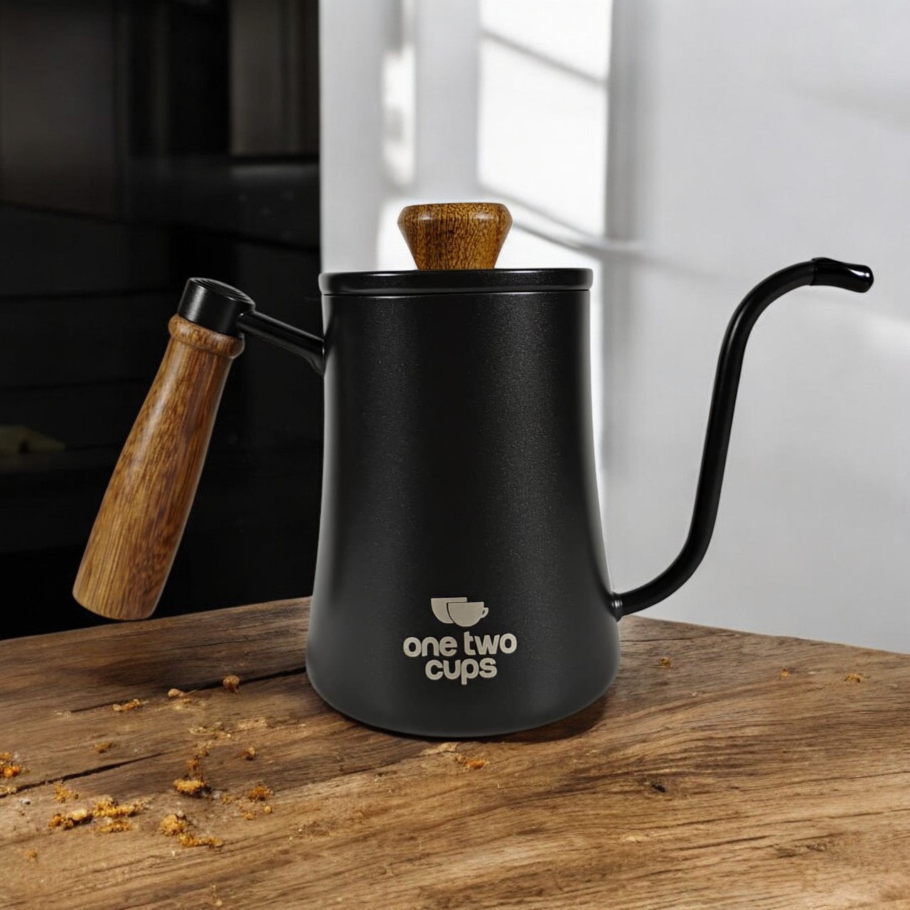 One Two Cups Teko Kopi Leher Angsa Gooseneck Pour Over Kettle 500ml - K55 Gambar produk One Two Cups Teko Kopi Leher Angsa Gooseneck Pour Over Kettle 500ml - K55