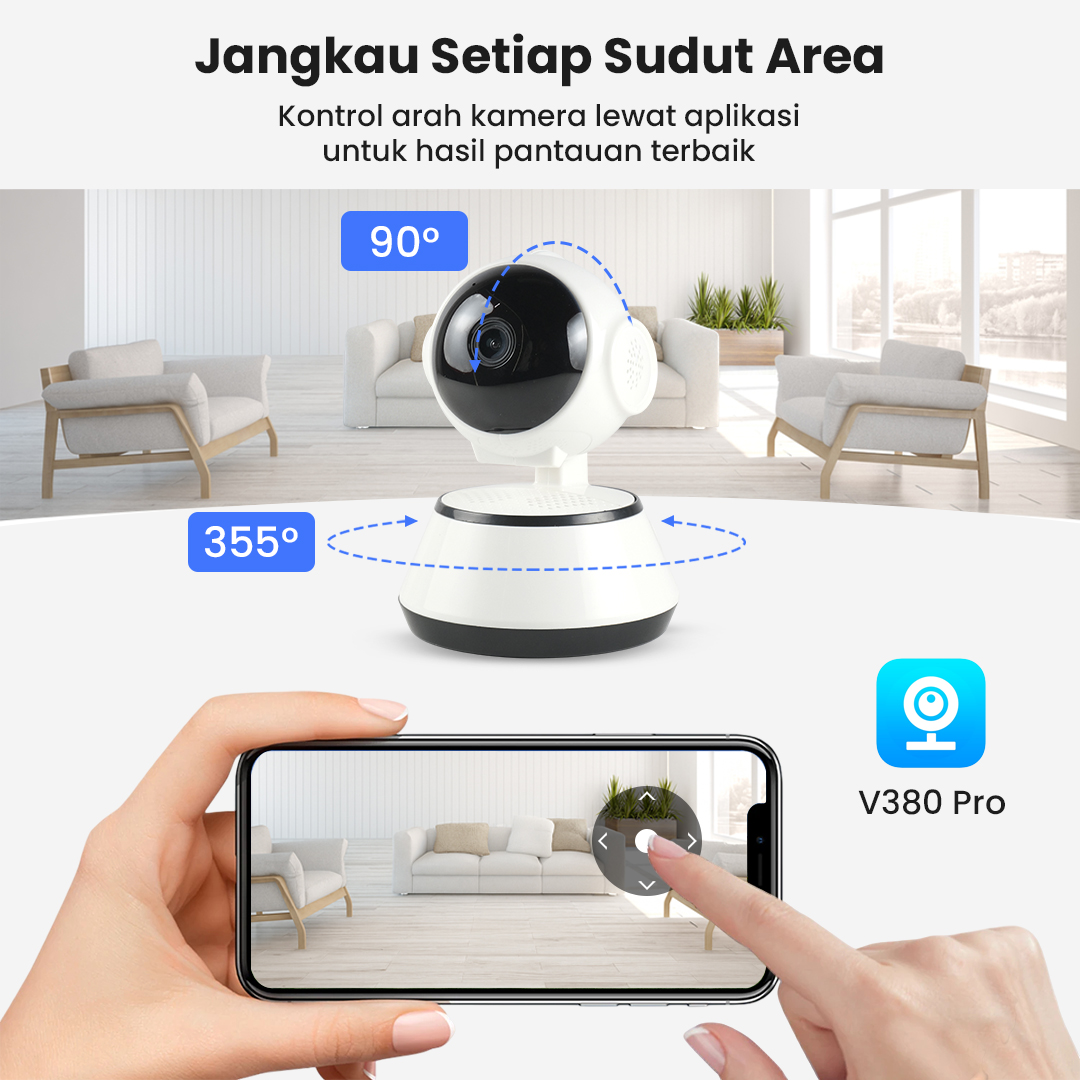V380 Pro Kamera CCTV Indoor WiFi IP Camera Motion Detection 720P 1MP - Q6X Gambar produk V380 Pro Kamera CCTV Indoor WiFi IP Camera Motion Detection 720P 1MP - Q6X