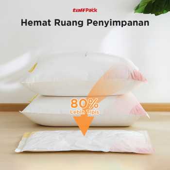 Gambar produk TaffPACK Kantong Plastik Vakum Pakaian Multifungsi Vacuum Bag 1 PCS 100x80cm - FL2