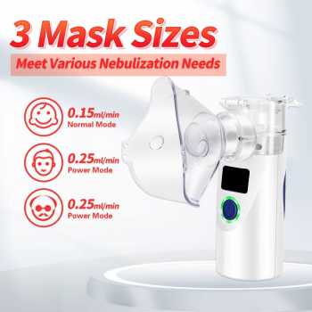 Gambar produk Alextrasz Alat Terapi Pernapasan Ultrasonic Nebulizer Portable Inhaler - FLK-W301
