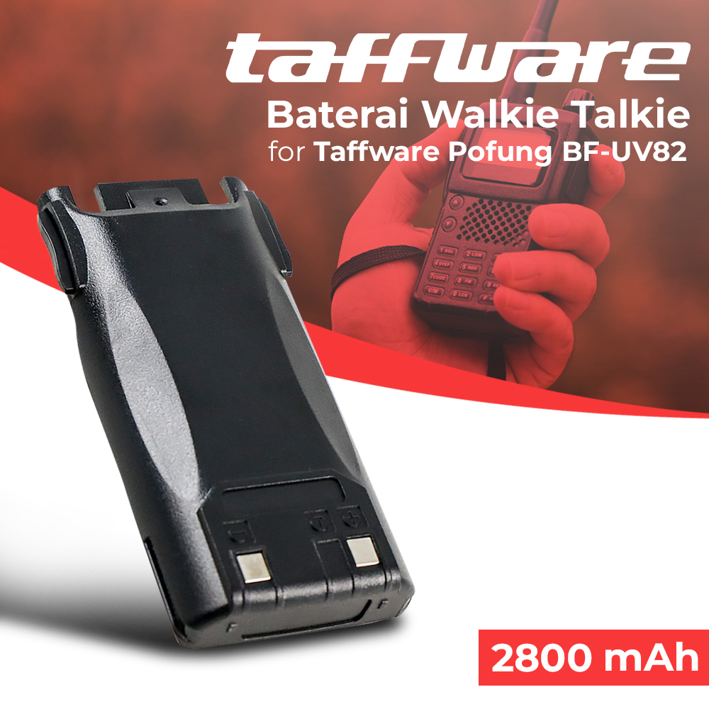 Taffware Baterai Walkie Talkie 2800mAh for Taffware Pofung BF-UV82 - BL-8 Gambar produk Taffware Baterai Walkie Talkie 2800mAh for Taffware Pofung BF-UV82 - BL-8