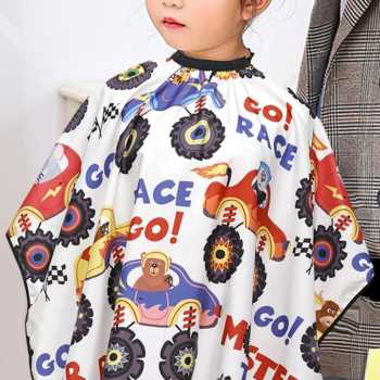 Gambar produk TYPE Kain Kip Anak Barbershop Haircut Apron Polyester 120x80cm Bear Pattern - T-12