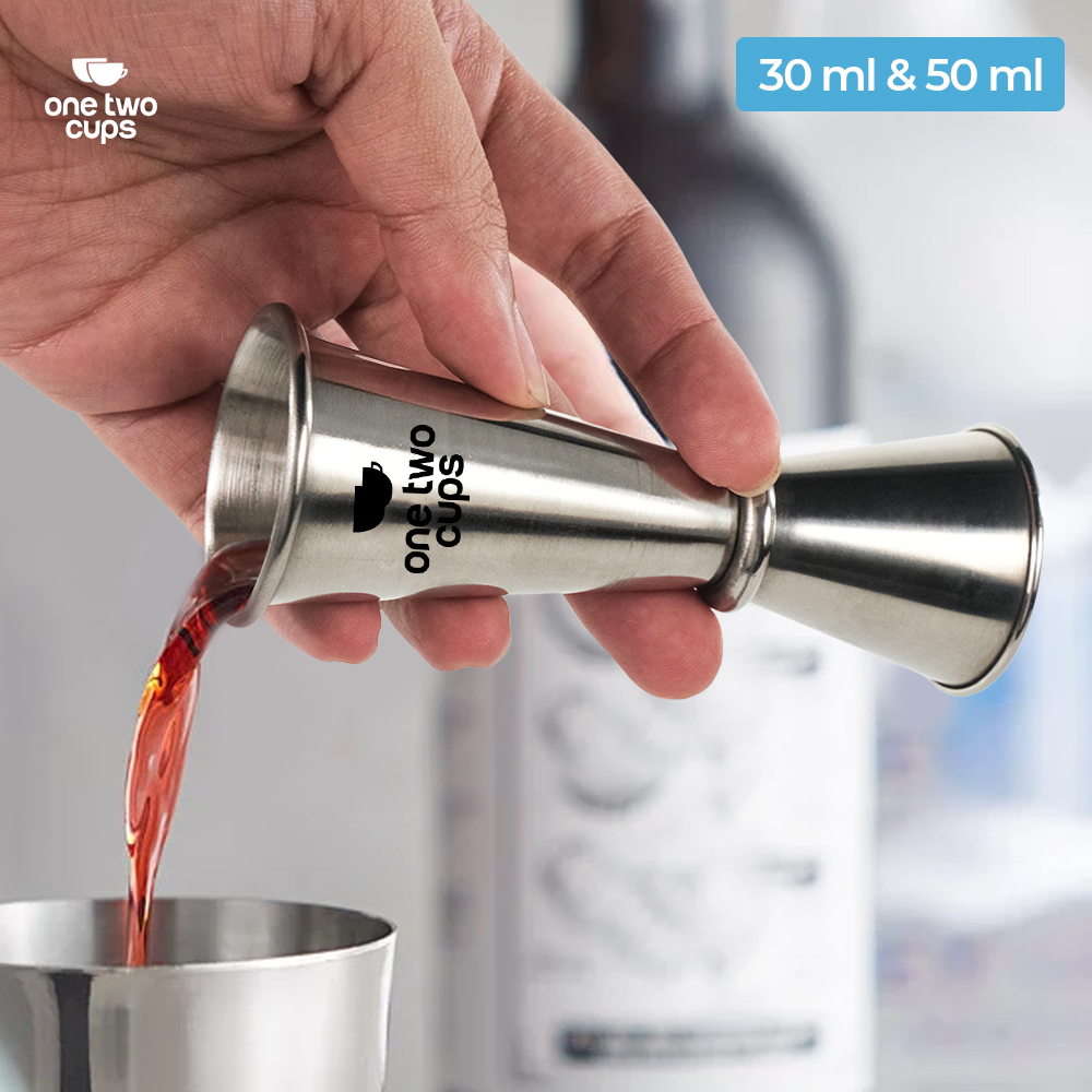 One Two Cups Gelas Ukur Jigger Bartender Double Shot 30ml dan 50ml - MSA10 Gambar produk One Two Cups Gelas Ukur Jigger Bartender Double Shot 30ml dan 50ml - MSA10