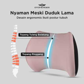 Gambar produk OTOHEROES Bantal Punggung Jok Mobil Memory Foam Lumbar Support - AW-40
