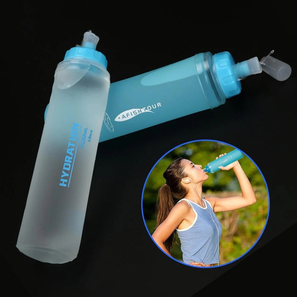 TaffSPORT Botol Minum Soft Flask Foldable Sport Water TPU 500ml - TF-55 Gambar produk TaffSPORT Botol Minum Soft Flask Foldable Sport Water TPU 500ml - TF-55