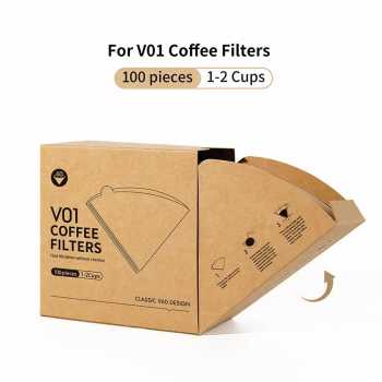 Gambar produk LOVITER Kertas Saringan Kopi Filter Paper V60 1-2 Cups 100 PCS - V02