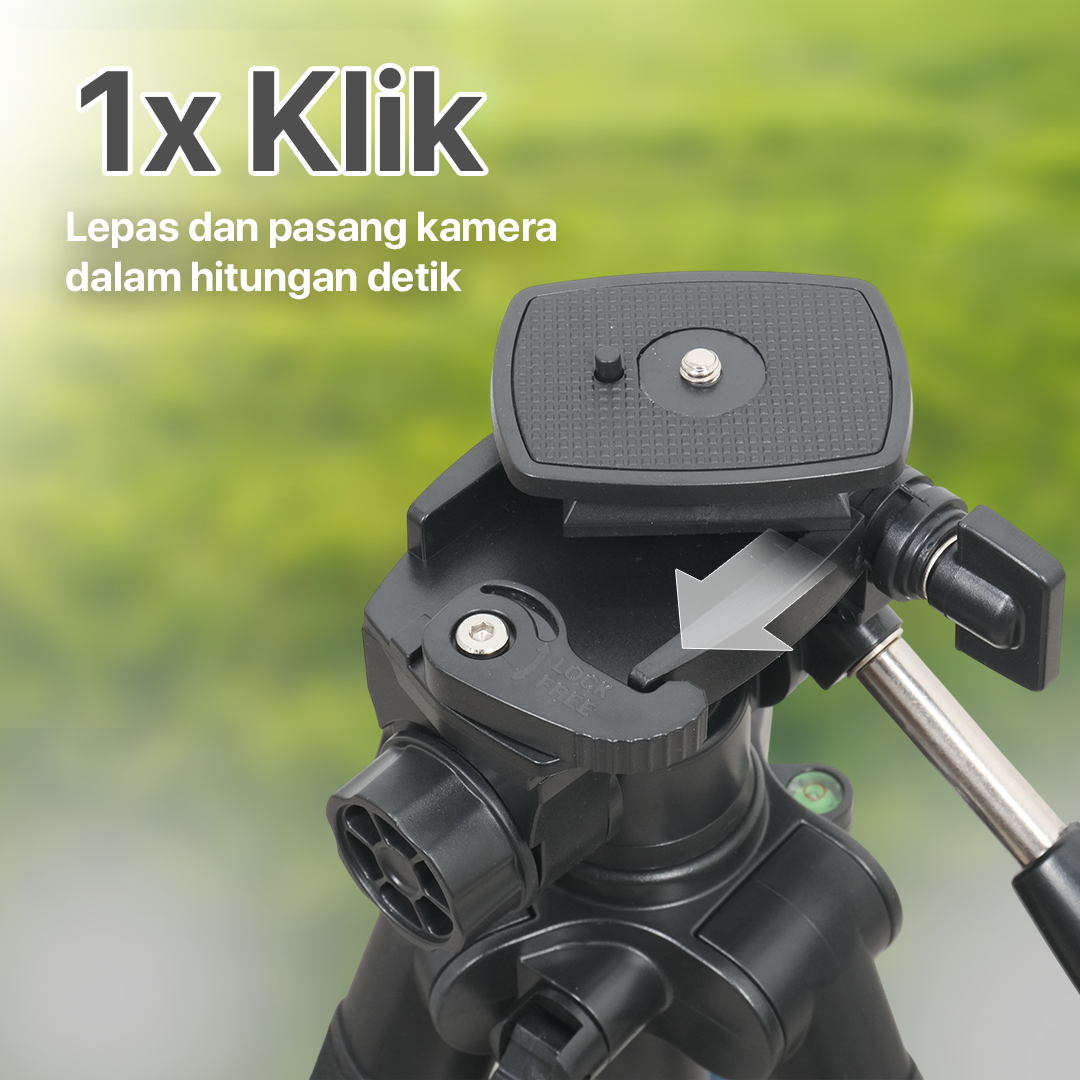 ZOMEI Tripod Kamera Pan Head 360 Panoramic 1.4M - Q111 Gambar produk ZOMEI Tripod Kamera Pan Head 360 Panoramic 1.4M - Q111