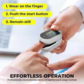 Gambar produk TaffOmicron Fingertip Pulse Oximeter Alat Ukur Saturasi Oksigen Darah - C101B1