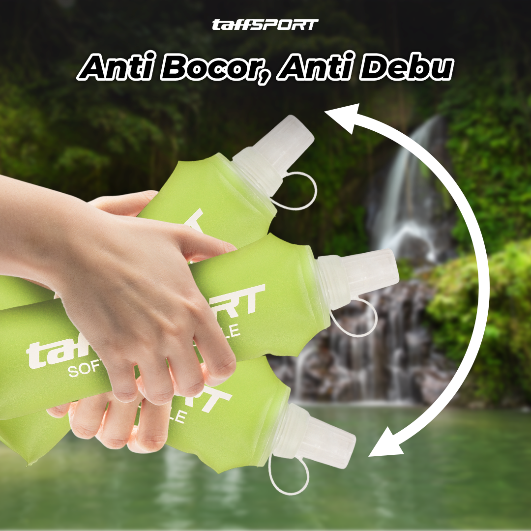 TaffSPORT Botol Minum Soft Flask Foldable Sport Water TPU 500 ml - TF009 Gambar produk TaffSPORT Botol Minum Soft Flask Foldable Sport Water TPU 500 ml - TF009