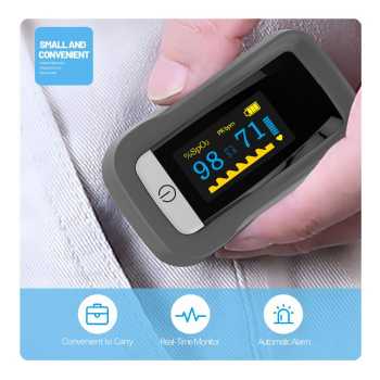 Gambar produk TaffOmicron Fingertip Pulse Oximeter Alat Ukur Saturasi Oksigen Darah - C10H1