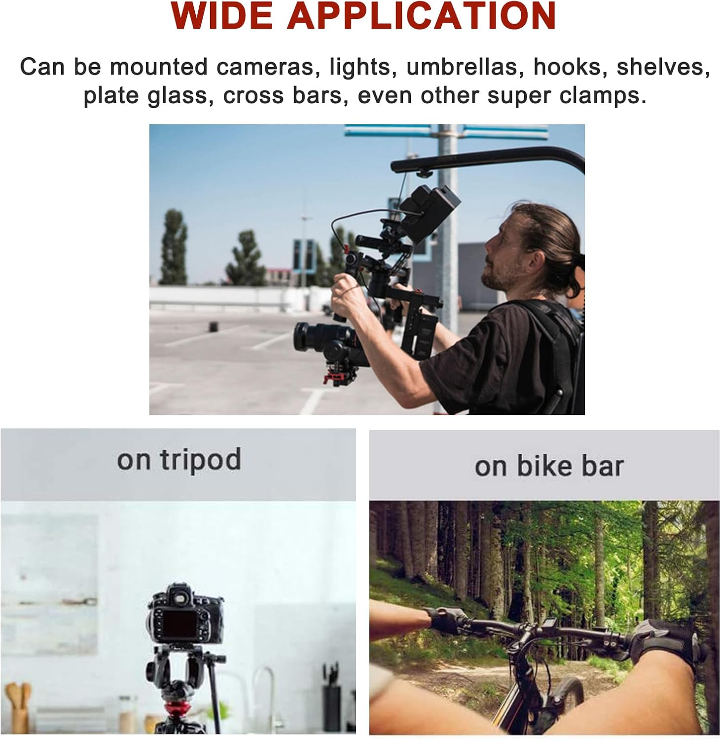 Z-One Magic Super Bar Clamp Clip Aksesoris Kamera DSLR 1/4 3/8 Inch - JT10002 Gambar produk Z-One Magic Super Bar Clamp Clip Aksesoris Kamera DSLR 1/4 3/8 Inch - JT10002