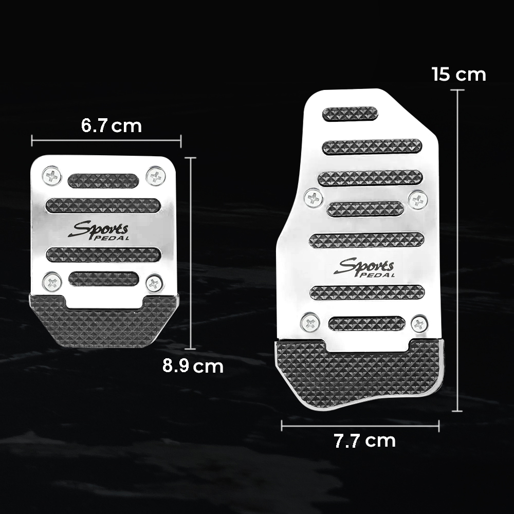 OTOHEROES Cover Pedal Mobil Manual Aluminium Gas Rem Kopling Universal - XB-373 Gambar produk OTOHEROES Cover Pedal Mobil Manual Aluminium Gas Rem Kopling Universal - XB-373