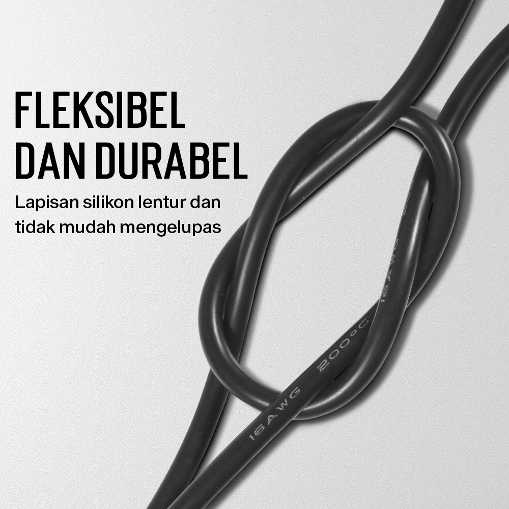 Gambar produk ALLWELL Kabel AWG Silicone Extra Soft Temperature Resistant Wire 1M 16 AWG - MU-5