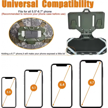 Gambar produk AEGIS Phone Holder Tactical Outdoor Molle Mount Universal ABS - AE-50