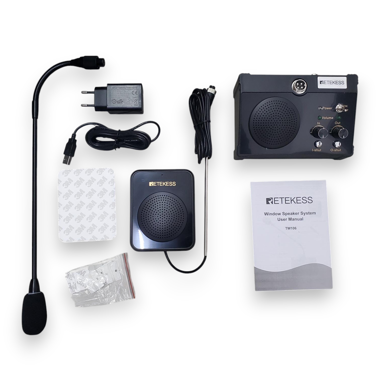 RETEKESS Window Speaker Intercom Dual Way Mic Loket Counter Teller 5W - TW106 Gambar produk RETEKESS Window Speaker Intercom Dual Way Mic Loket Counter Teller 5W - TW106