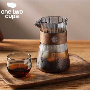 Gambar produk One Two Cups Teko Kopi Pour Over Coffee Server Glass Carafe 500ml - FM-5ML2