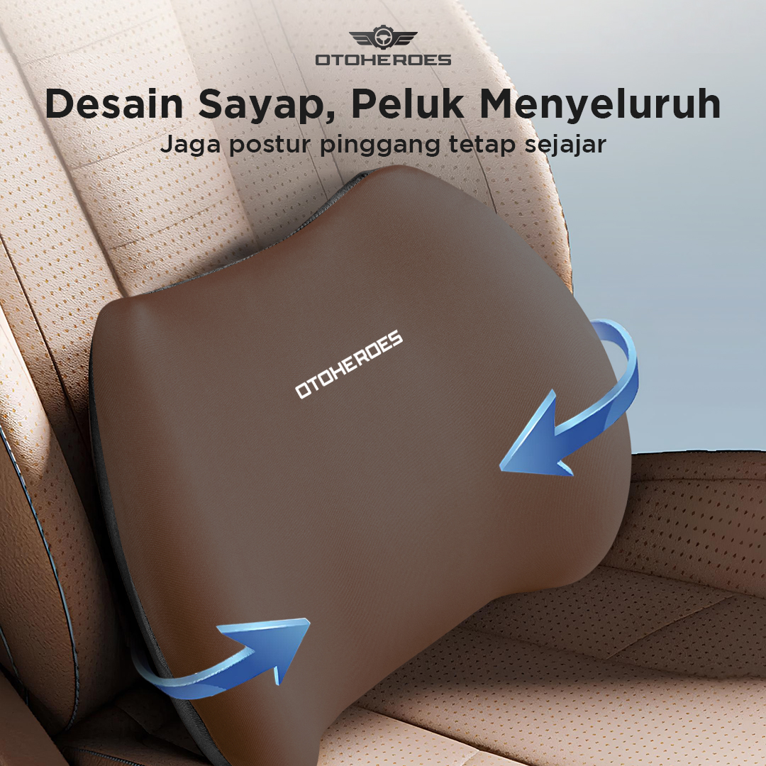 OTOHEROES Bantal Punggung Jok Mobil Memory Foam Lumbar Support - AW-40 Gambar produk OTOHEROES Bantal Punggung Jok Mobil Memory Foam Lumbar Support - AW-40