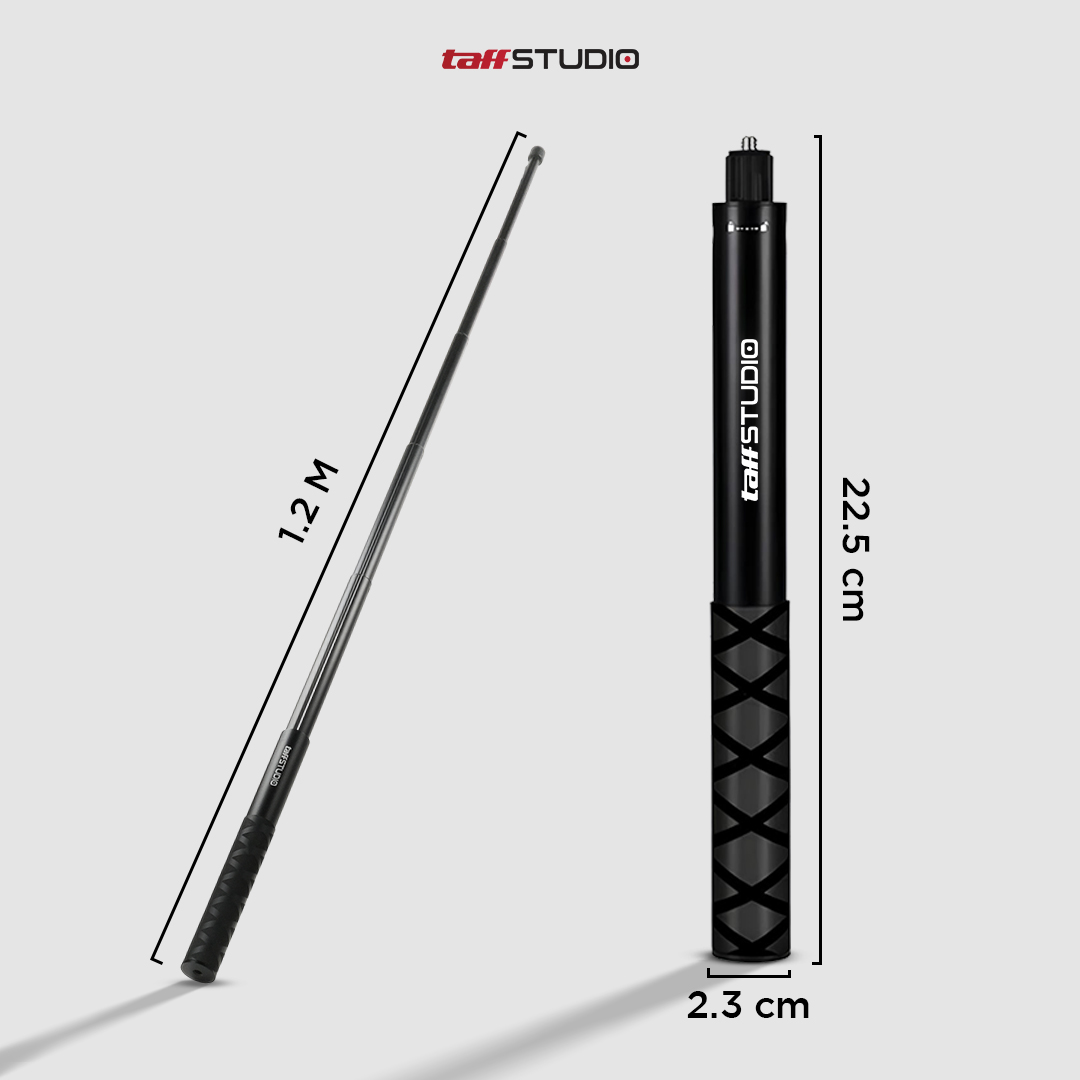TaffSTUDIO Tongsis Ultra Long Invisible Selfie Stick for Insta360 1.2M - YZ711 Gambar produk TaffSTUDIO Tongsis Ultra Long Invisible Selfie Stick for Insta360 1.2M - YZ711