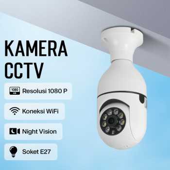 Kamera CCTV Bohlam WiFi IP Camera IR Motion Sensor E27 2MP 1080P - YS-2303