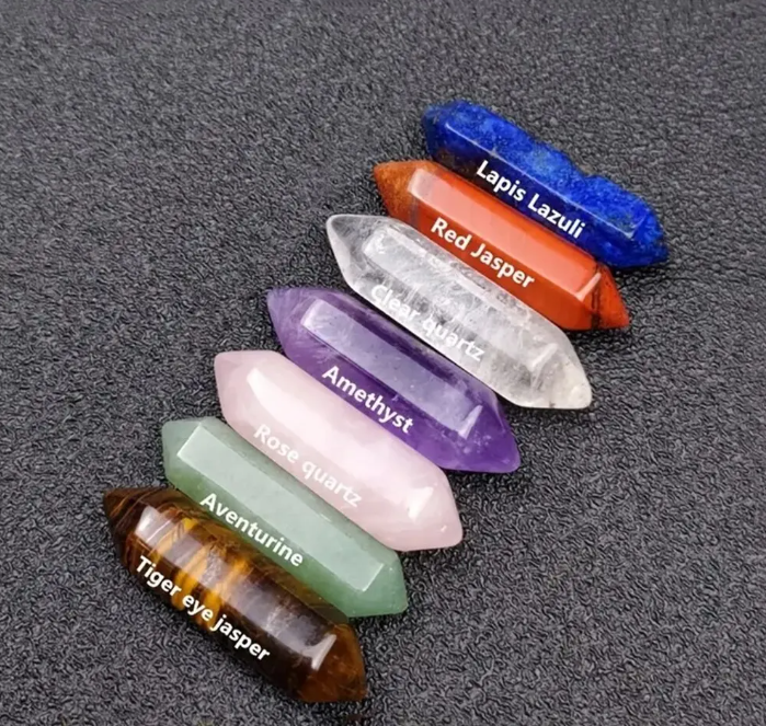 Gambar produk MOVER Batu Permata Alami Natural Gemstone Hexagonal Colorful 14 PCS - MC2