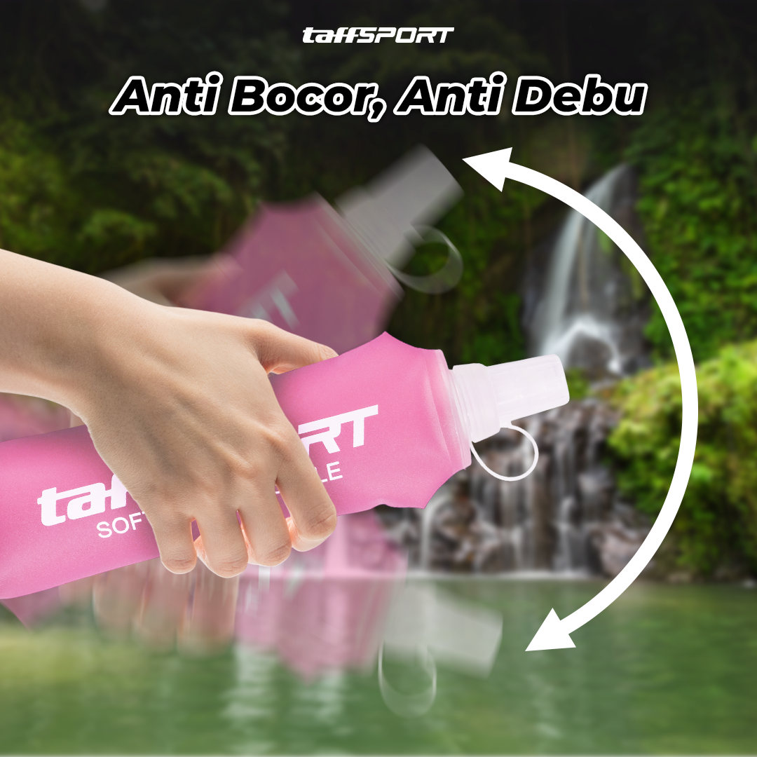 TaffSPORT Botol Minum Soft Flask Foldable Sport Water TPU 500 ml - TF009 Gambar produk TaffSPORT Botol Minum Soft Flask Foldable Sport Water TPU 500 ml - TF009