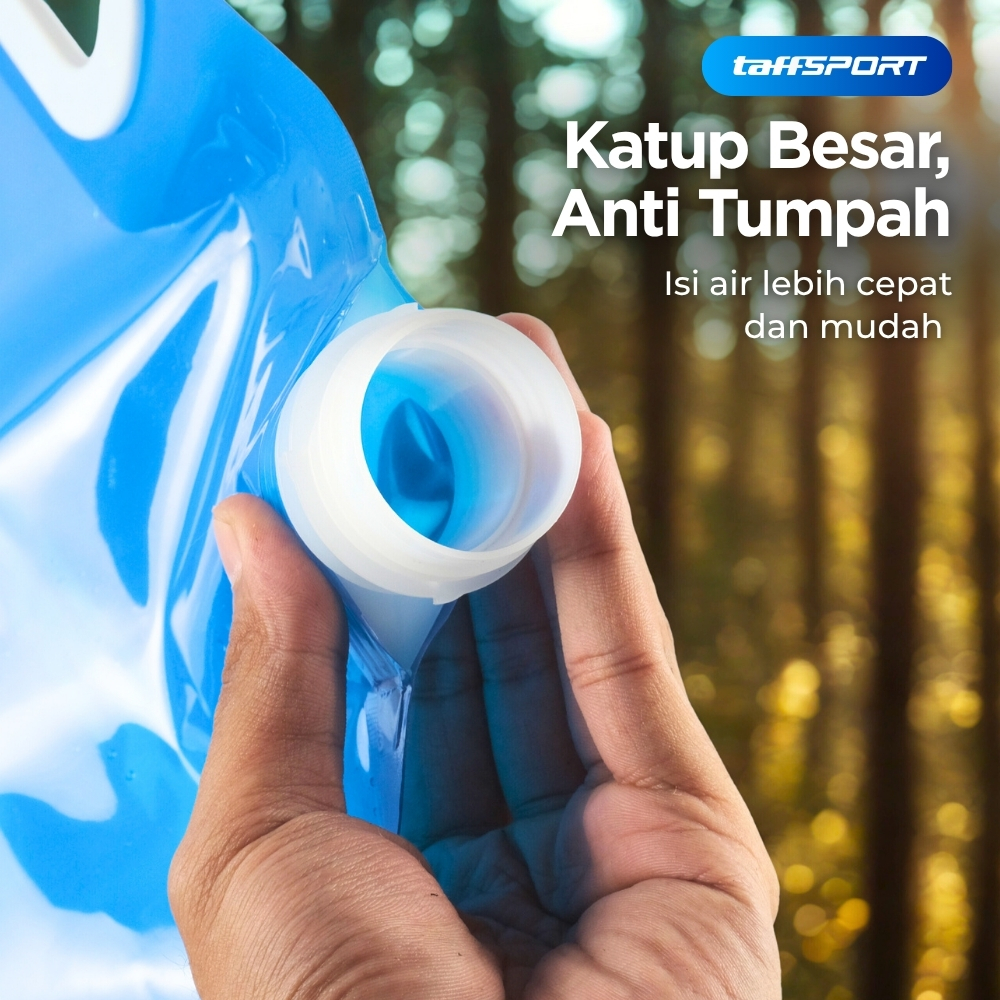 TaffSPORT Kantong Air Minum Lipat Multifungsi Portable Water Bag 10L - ASD005 Gambar produk TaffSPORT Kantong Air Minum Lipat Multifungsi Portable Water Bag 10L - ASD005