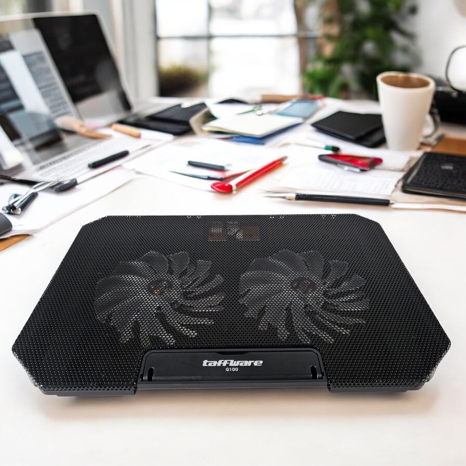 Taffware MC Cooling Pad Laptop Kipas Pendingin Stand 2 Fan 17 Inch - Q100 Gambar produk Taffware MC Cooling Pad Laptop Kipas Pendingin Stand 2 Fan 17 Inch - Q100